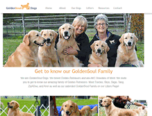 Tablet Screenshot of goldensouldogs.com